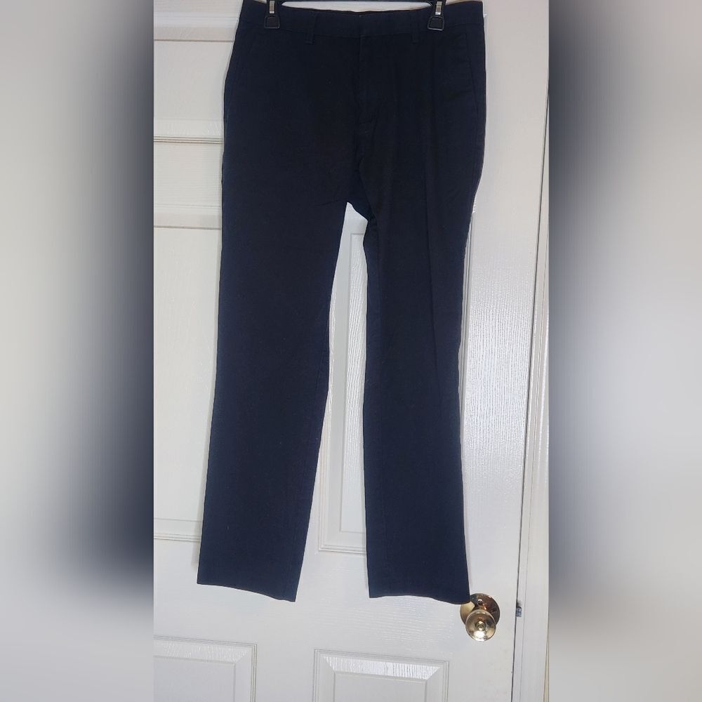 Banana Republic NavyBlue FullLength 100%Cotton Non Iron Tailored Slim Fit 31×32